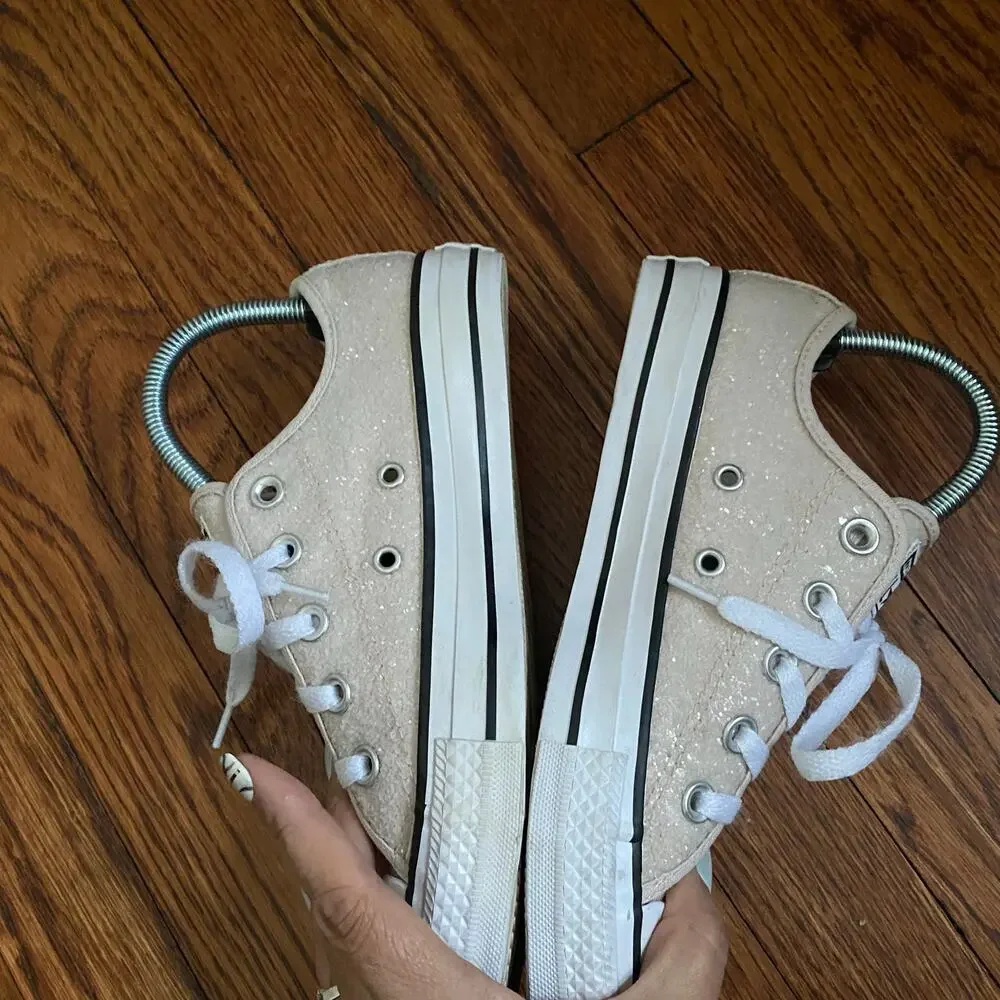 Pink Shimmer Chuck Taylor All Star Low Sneakers Women’s Size 6 Converse